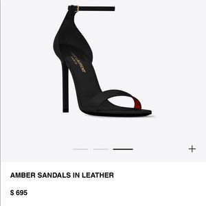 Saint Laurent Black Heels Sandals Amber Sandal